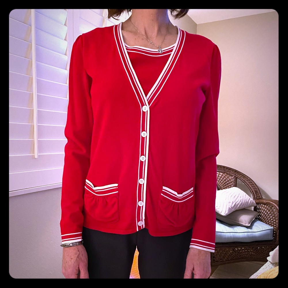 Red sweater set